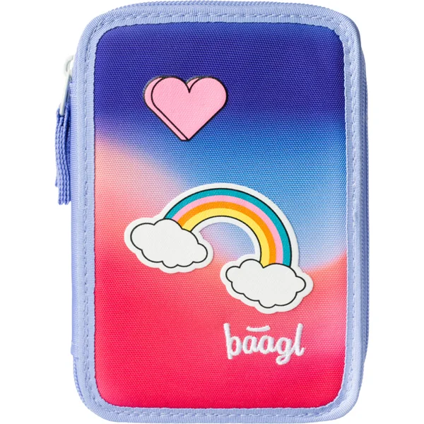 BAAGL Trousse scolaire à trois étages Hippie