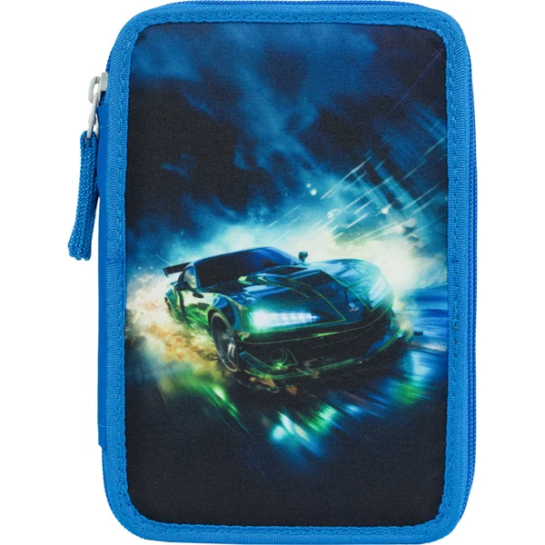 BAAGL Trousse scolaire à trois étages Voiture de course