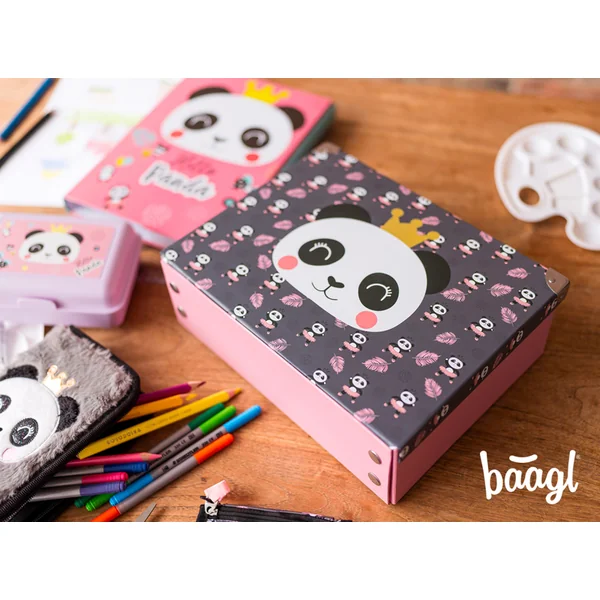 BAAGL Valise scolaire pliable Panda avec ferrures