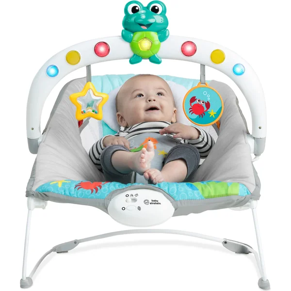 BABY EINSTEIN Transat musical vibrant avec lumières Kick to It Neptune jusqu'à 9 kg