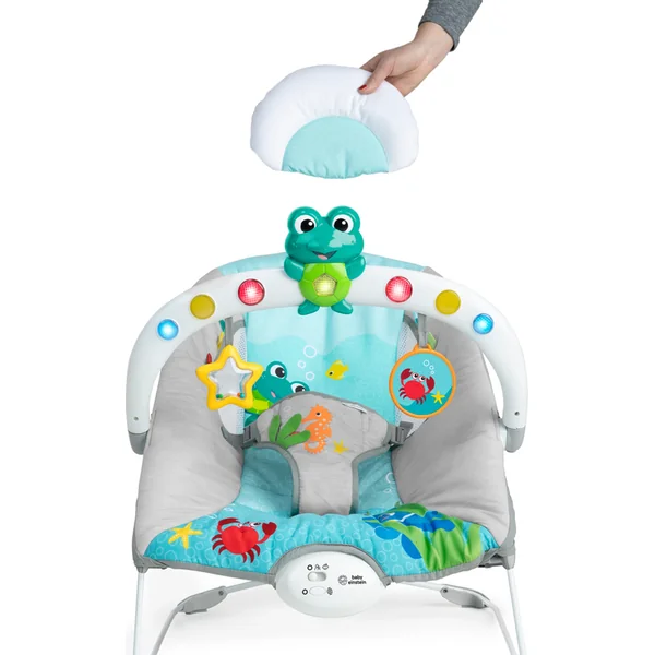 BABY EINSTEIN Transat musical vibrant avec lumières Kick to It Neptune jusqu'à 9 kg