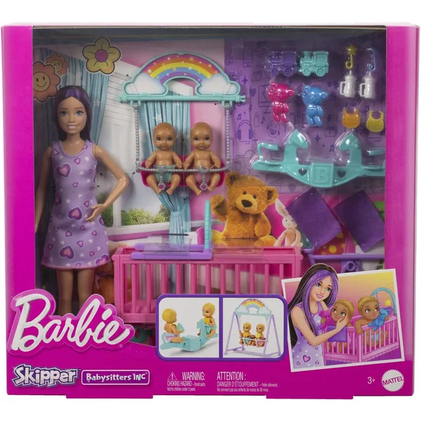 BARBIE - COFFRET POUPEE SKIPPER GARDERIE