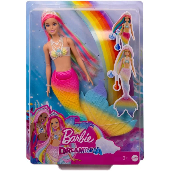 BARBIE DREAMTOPIA - POUPEE SIRENE MAGIQUE ARC-EN-CIEL