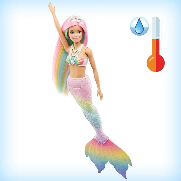 BARBIE DREAMTOPIA - POUPEE SIRENE MAGIQUE ARC-EN-CIEL