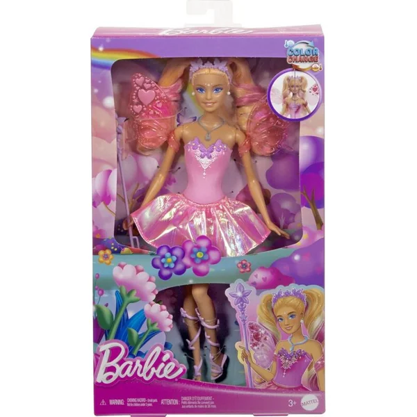 Barbie Fée avec transformation colorée