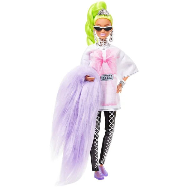 BARBIE - POUPEE EXTRA NATTE VERT FLUO