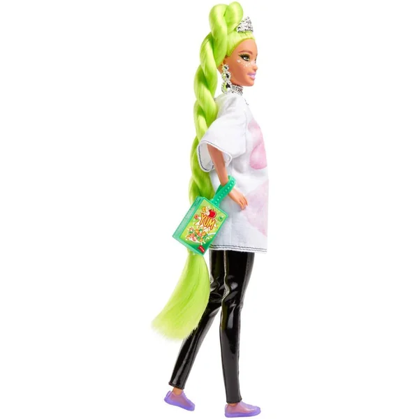 BARBIE - POUPEE EXTRA NATTE VERT FLUO