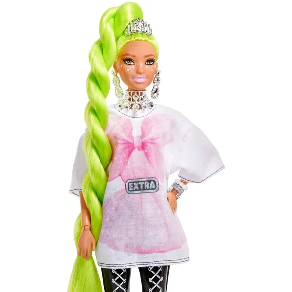BARBIE - POUPEE EXTRA NATTE VERT FLUO