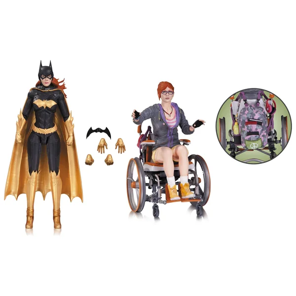 BATGIRL & ORACLE PACK 2 FIGURINES BATMAN ARKHAM KNIGHT DC COLLECTIBLES 17 CM