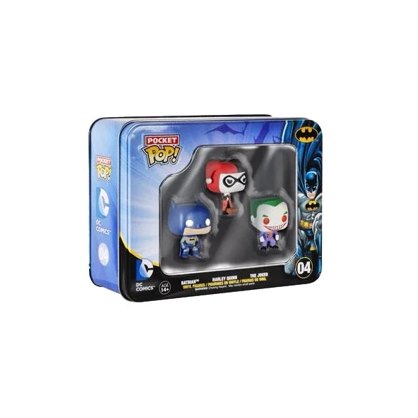 BATMAN: BATMAN // HARLEY QUINN // THE JOKER, POCKET POP! - coffret de 3 mini-figurines vinyl 4 cm