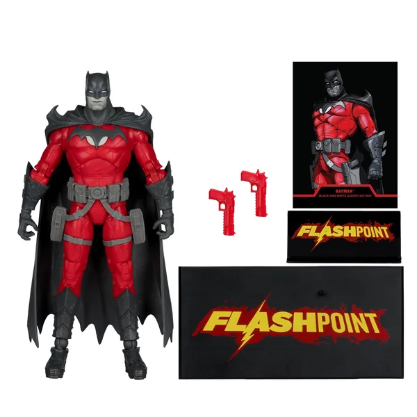 Batman Flashpoint Black & White Accent Edition figurine DC Multiverse McFarlane Toys 18 cm