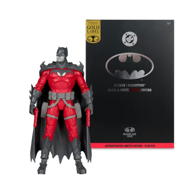 Batman Flashpoint Black & White Accent Edition figurine DC Multiverse McFarlane Toys 18 cm