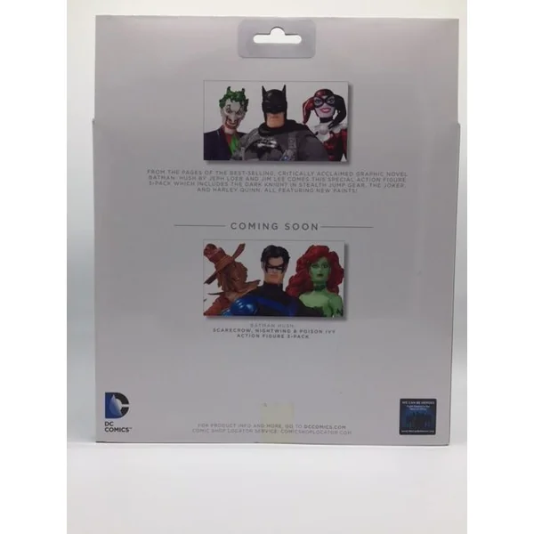 BATMAN (Stealth ), JOKER, HARLEY QUINN PACK DE 3 FIGURINES ARTICULÉES BATMAN HUSH DC DIRECT