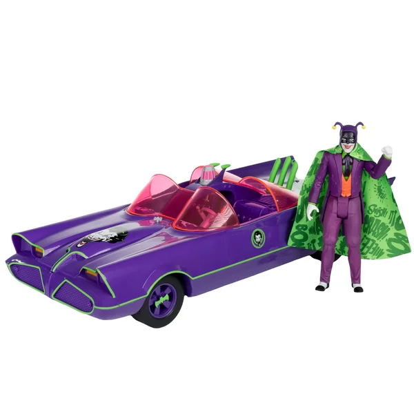 Batmobil & Joker figurine et véhicule Batman 66 DC Retro McFarlane Toys