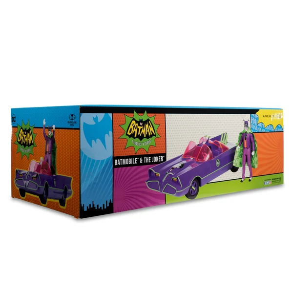 Batmobil & Joker figurine et véhicule Batman 66 DC Retro McFarlane Toys