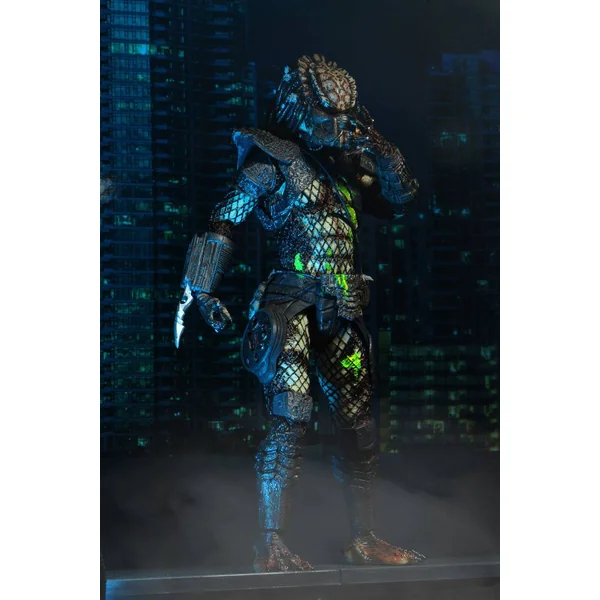 BATTLE DAMAGED CITY HUNTER PREDATOR ULTIMATE FIGURINE PREDATOR 2 NECA 20 CM