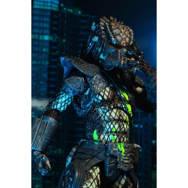 BATTLE DAMAGED CITY HUNTER PREDATOR ULTIMATE FIGURINE PREDATOR 2 NECA 20 CM