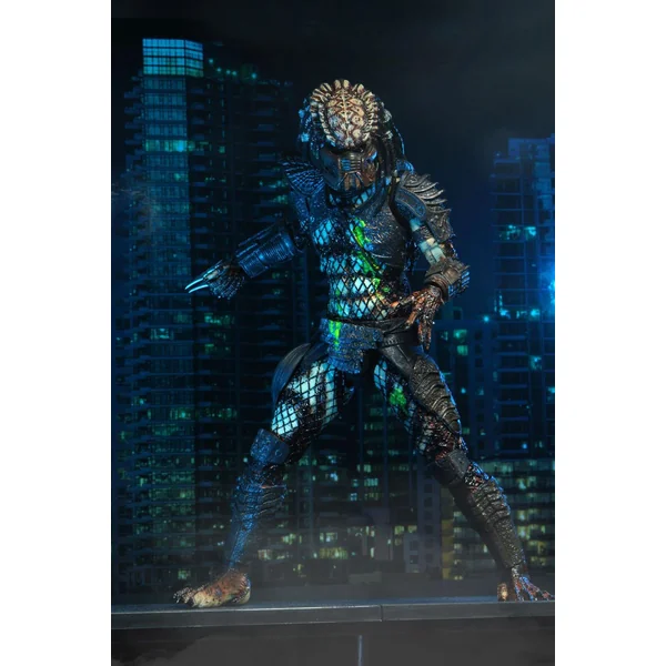 BATTLE DAMAGED CITY HUNTER PREDATOR ULTIMATE FIGURINE PREDATOR 2 NECA 20 CM