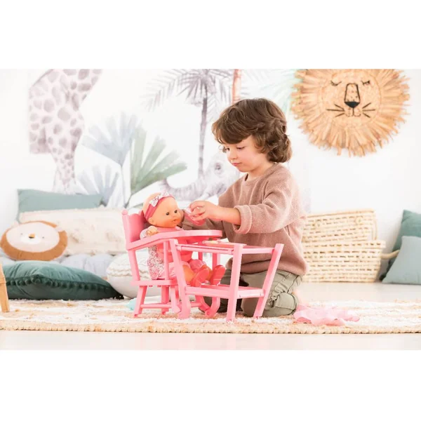 BB36 - 42 CHAISE HAUTE ROSE - POUR POUPON 36 ET 42CM - COROLLE ACCESSOIRES