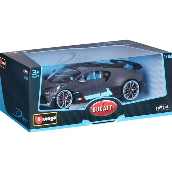 Bburago 1:18 TOP Bugatti Divo Gris