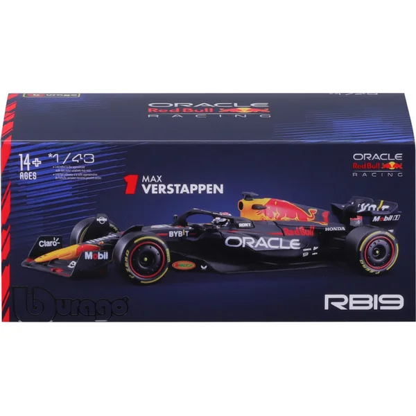 Bburago 1:24 RACE Formula F1 MODEL-KIT- Red Bull RB19(2023) #1 Max Verstappen sans support