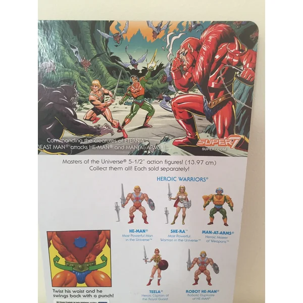 BEAST MAN FIGURINE MOTU VINTAGE COLLECTION SUPER7 14 CM