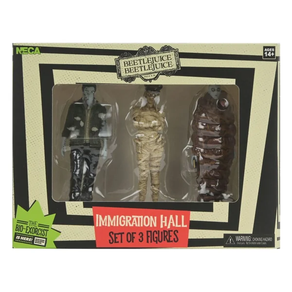 Beetlejuice pack 3 figurines Immigration Hall 1 Neca 10 cm
