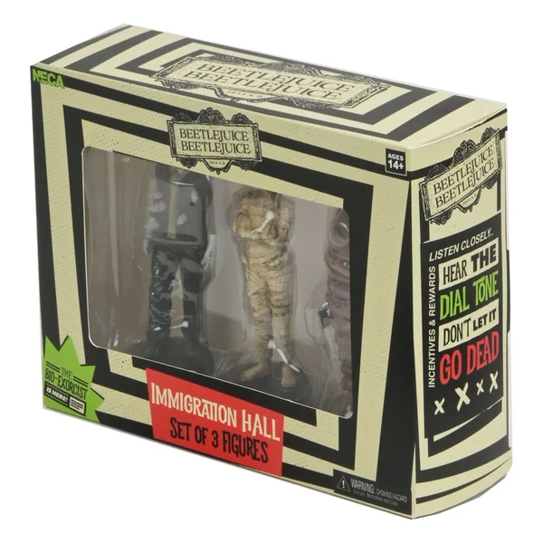 Beetlejuice pack 3 figurines Immigration Hall 1 Neca 10 cm