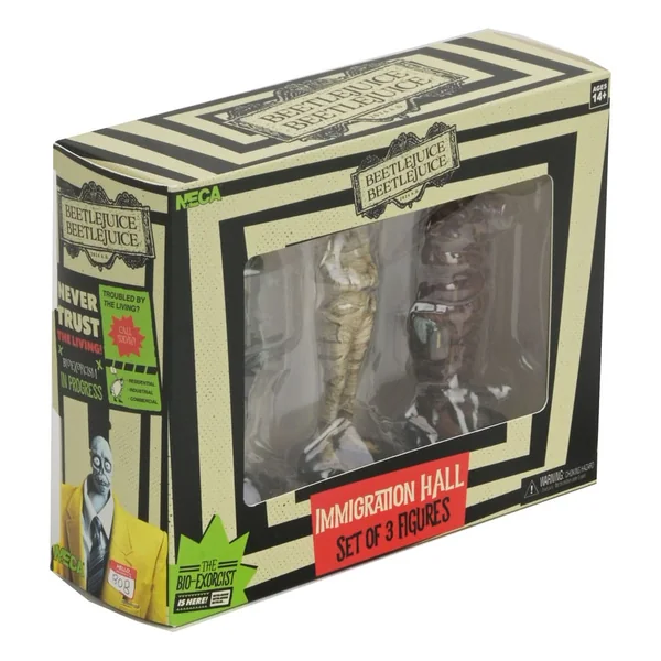 Beetlejuice pack 3 figurines Immigration Hall 1 Neca 10 cm