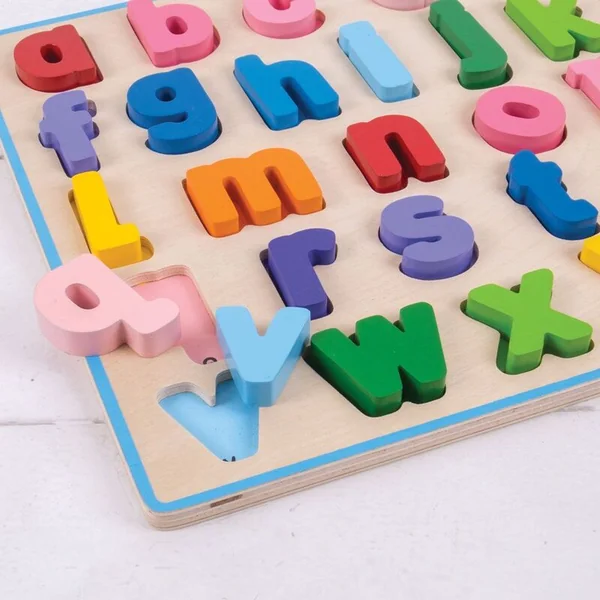 Bigjigs Baby Puzzle en bois Alphabet lettres minuscules
