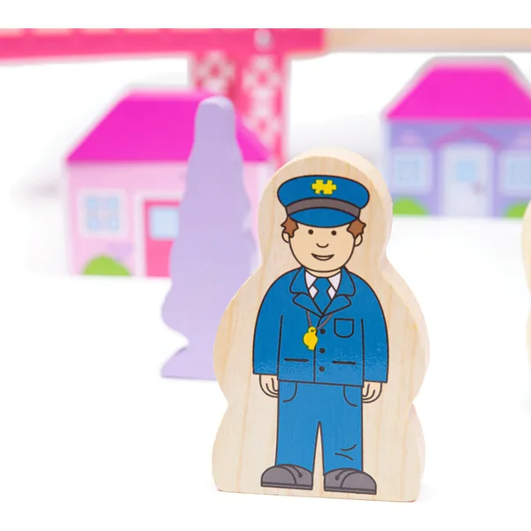 Bigjigs Rail Grand circuit de train en bois de princesse