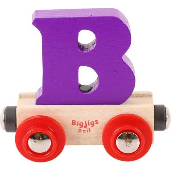 Bigjigs Rail Wagon en bois pour train - Lettre B