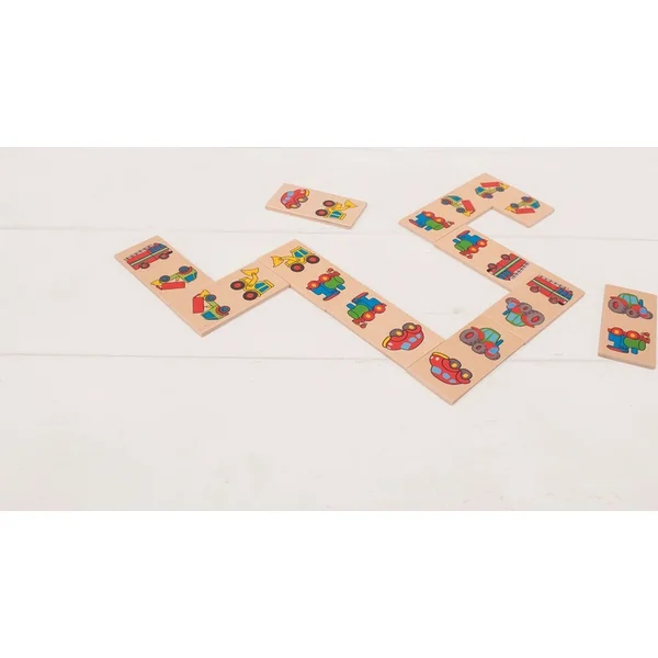 Bigjigs Toys Domino en bois véhicules