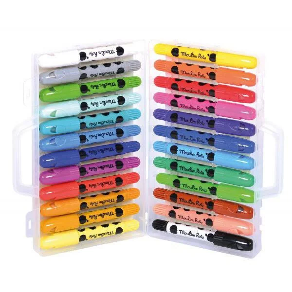 BOITE DE 24 CRAYONS DE CIRE LES POPIPOP