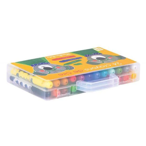 BOITE DE 24 CRAYONS DE CIRE LES POPIPOP