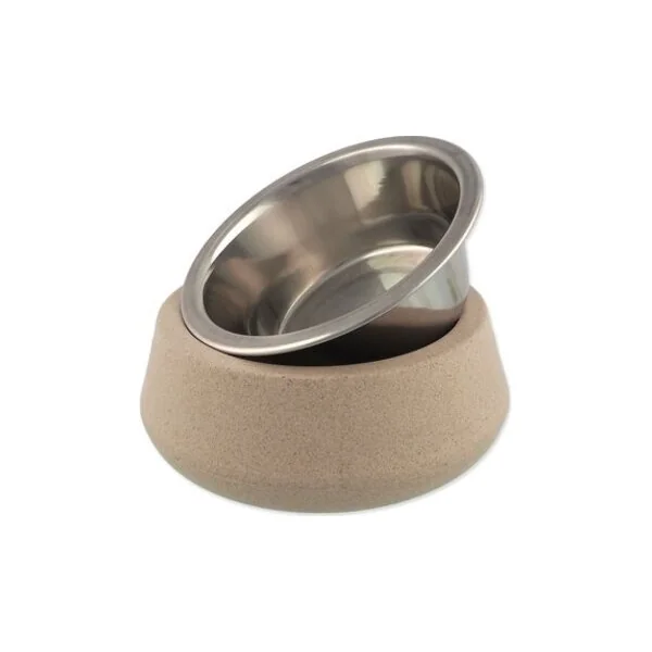 Bol Dog Fantasy inox EcoStyle beige 14cm, 480ml