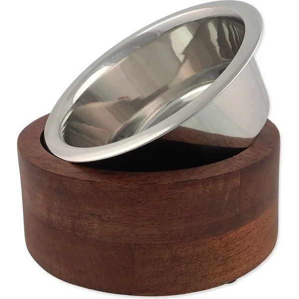 Bol Dog Fantasy inox en bois, droit 840ml