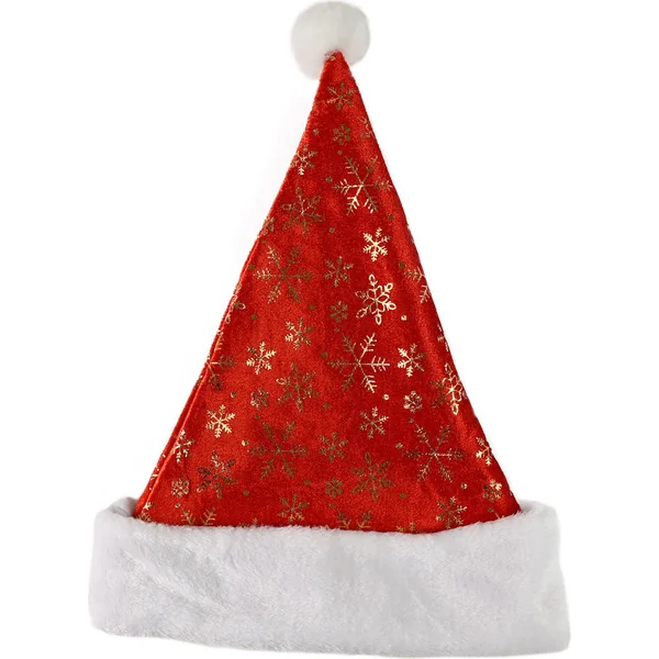 Bonnet de Noël avec flocons dorés 40 cm