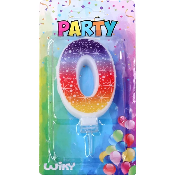 Bougie de fête numéro 0 Étoiles