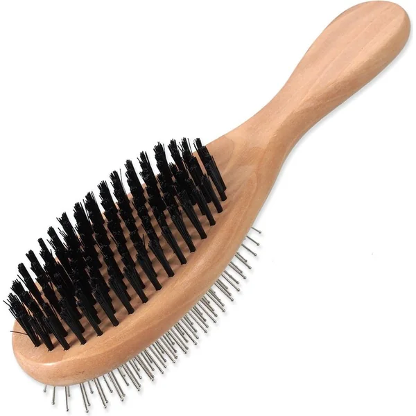 Brosse Dog Fantasy pointes/nylon double face bois L 23cm