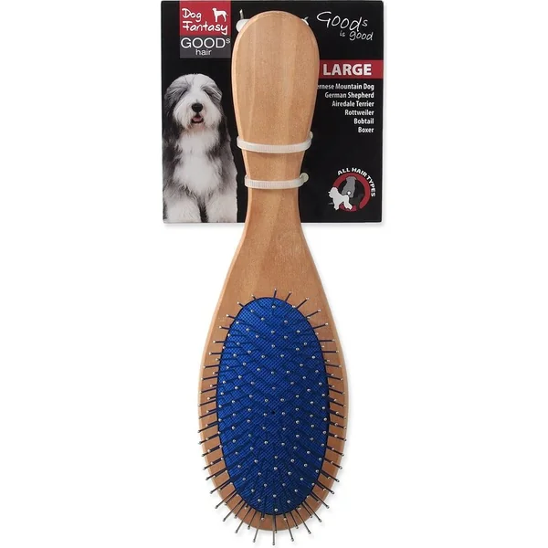 Brosse Dog Fantasy pointes/nylon double face bois L 23cm
