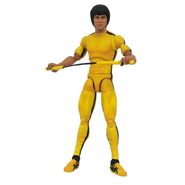 BRUCE LEE YELLOW JUMPSUIT FIGURINE SELECT DIAMOND SELECT TOYS 18 CM