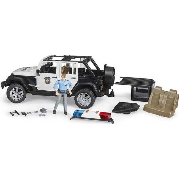Bruder 02526 Jeep Wrangler Police avec figurine