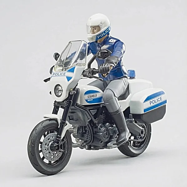 Bruder - Bworld Scrambler Ducati Police Motorcycle - Action & Toy Figures