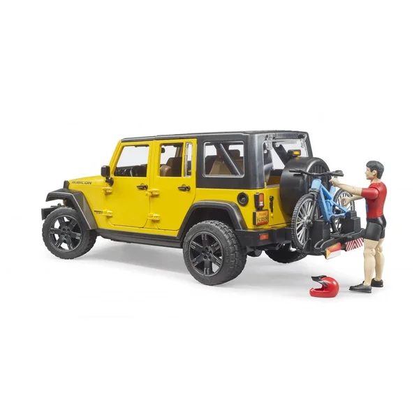 Bruder - Jeep Wrangler Rubicon With Mountain Bike And Cyclist - Play Vehicle