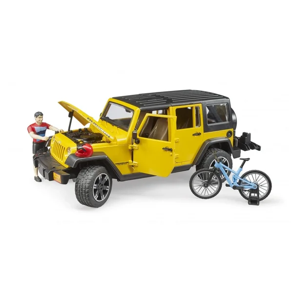 Bruder - Jeep Wrangler Rubicon With Mountain Bike And Cyclist - Play Vehicle