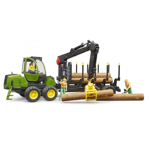 Bruder - John Deere 1210E Forwarder With 4 Trunks And Grab - Play Vehicle
