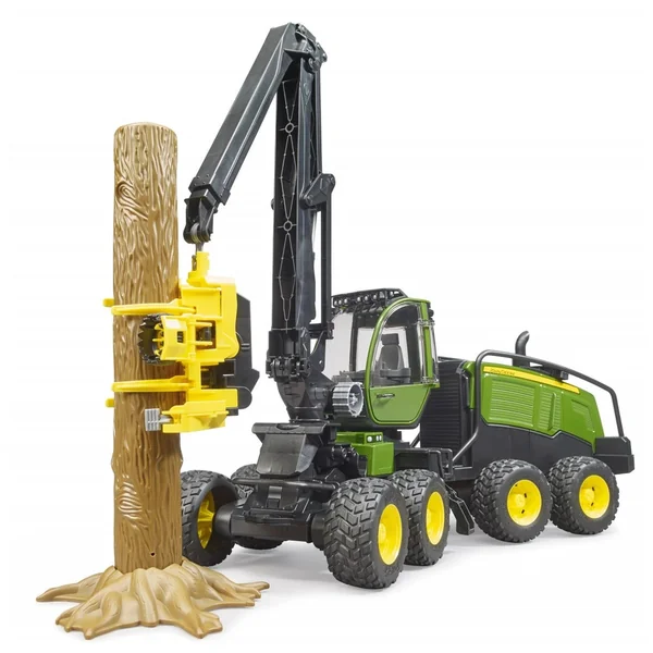 Bruder - John Deere 1270G Harvester With One Tree Trunk - Play Vehicle