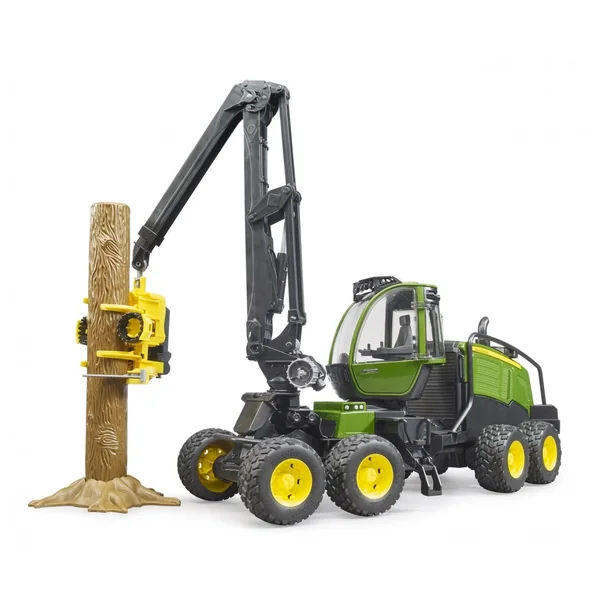 Bruder - John Deere 1270G Harvester With One Tree Trunk - Play Vehicle