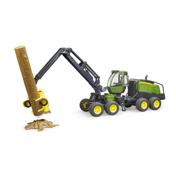 Bruder - John Deere 1270G Harvester With One Tree Trunk - Play Vehicle